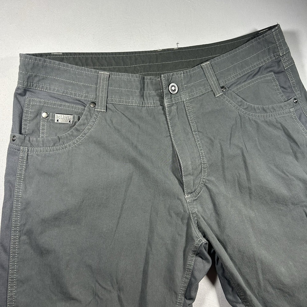 KUHL Radikl Mens Hiking Pants Size 36x30 Gray Stretch Articulated Knee Outdoor